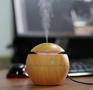 Twinflo Portable USB 330ml Cool Mist Humidifiers Colorful Light Mini 3d Moon Lamp Portable Room Air Pu...