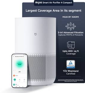 Mijia by Xiaomi Smart Air Purifier 4 Compact I 100 Sq.ft. in 6 mins I 3stage High Efficiency Filter I ...