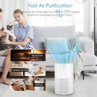 VISHIXIT 1PCS Air Purifier Bedroom Activated Carbon Filter Aromatherapy Child-Lock Timer Portable Room...