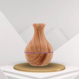 DOREMO Wood Grain Cool Mist Humidifier with 7 Color LED Light for Home & Office Portable Room Air Puri...