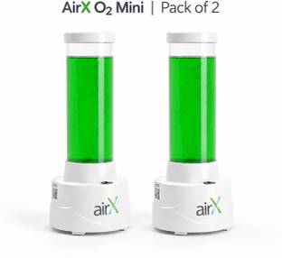 AiRx O2 Mini Pack of 2 Green Microalgae Tabletop Device,for Home Bedroom Office Table Portable Room Ai...