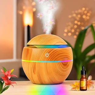 sufi Diffuser Ultrasonic Humidifiers Cool Aroma Mist Spray Wood Design 7 Colors Light Portable Room Ai...