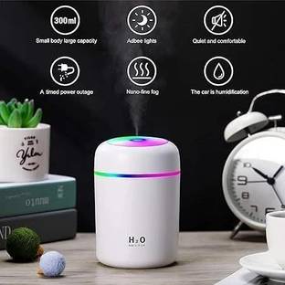 Totthar H2O 300 ml Ultrasonic Cool Mist Humidifier & Aroma Diffuser with LED Light Portable Room Air Purifier