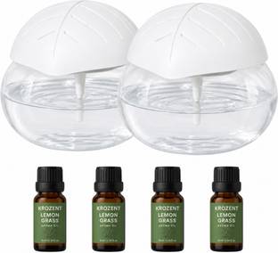 KROZENT 2 Pc 3in1 Air Revitalizer Aroma Diffuser Humidifier for Home-Free Lemongrass Oil Portable Room...