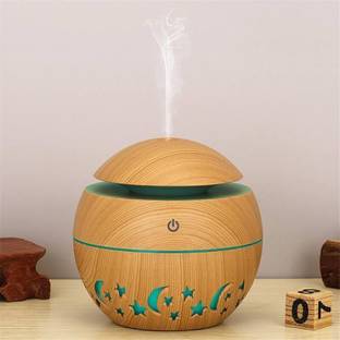sanbhav Wooden Grain Air Humidifier with LED Light | Portable Atomizer Portable 