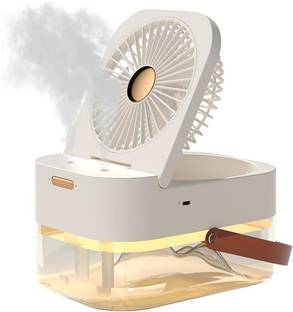 Raptas Desktop Humidifier Fan with Night Light Quiet Air Cooler for Comfortable Portable Room Air Pu...