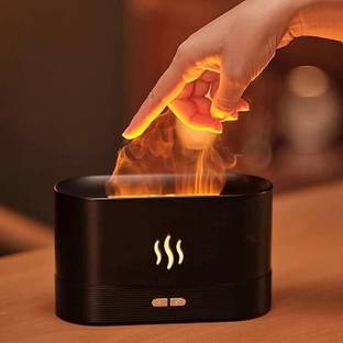 sanbhav Flame Effect Humidifier Essential Oil Diffuser LED Simulated Fire Mist Portable Room Air Purifier