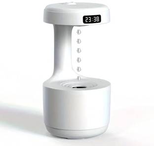 MANSAA Anti-Gravity Clock Humidifier with Night Light & Decor – 6M Warranty Portable Room Air Purifier