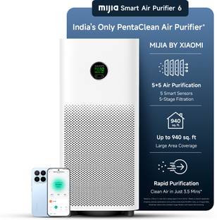Mijia by Xiaomi Smart Air Purifier 6 I 5 Stage High Efficiency Filter I 400 Sq.ft. in 12 mins I AQI Mo...