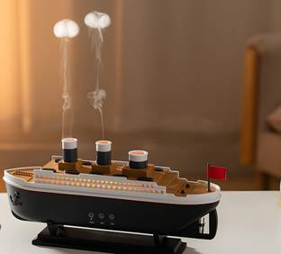 Xynergi Titanic Humidifier with Remote Aromatherapy Diffuser Steamship 7 Light Portable Room Air Purif...