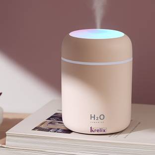 KRELIX H2O 300 mL Ultrasonic Cool Mist Humidifier with LED Lights & Aroma Diffuser Portable Room Air P...