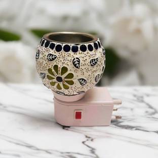 BERG Electric Diffuser Kapoor Dani with On/Off Switch & Night Lamp (Model-Sunflower) Portable Room Air Purifier