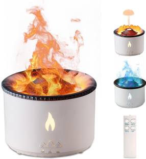Nexila Volcano Diffuser 300ml Ultrasonic Aromatherapy Humidifier with Flame Effect home Portable Room ...
