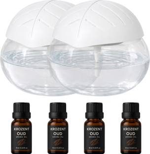 KROZENT 2 Pcs 3-in-1 Air Revitalizer Aroma Diffuser Humidifier for Home(Free Oud Oil) Portable Room Ai...