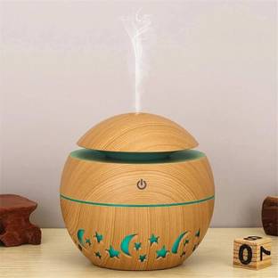 Naridream Wooden Moon & Star Humidifier with Night Light Portable Room Air Purifier