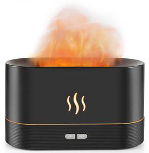BRVIMA Flame Humidifier for Bedroom with Flame Light, Desktop Humidifier Portable Room Portable Room Air Purifier