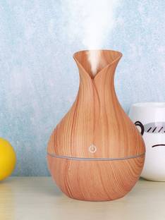 zone of cart Ultrasonic Aroma Therapy Wooden Cool Humidifiers for Office, Home, Light Brown Room Air P...