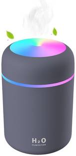 पलाय 300mL Mini Silent Humidifier for Household Car Humidifier with Atmosphere Light पोर्टेबल रूम  एयर प्यूरीफायर