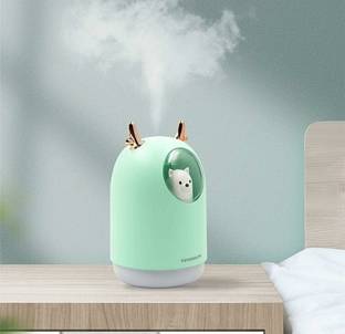 Two sister world XUHE Cool Mist Humidifier 300ML with 7 Color LED Lights, Green Portable Room Air Puri...