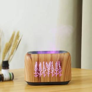AKR Room Portable Simulation Multicolour 3D Fire Essential Oil Aroma Desktop Light Portable Room Air Purifier