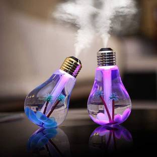 MRJV LED Bulb Humidifier with Cool Mist, Whisper Quiet Operation Portable Room Air Purifier