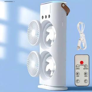 Singhal Double-Ended Spray Fan – Desk Fan with Mist Spray Portable Room Air Purifier