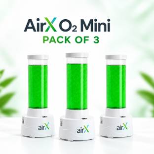 AiRx O2 Mini 1.5 L Pack of 3 Green Microalgae Tabletop Device for Home Bedroom Office Portable Room Ai...