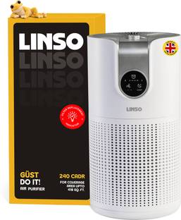 LINSO 240 m/h CADR, 418 Sq Ft, Touch Screen, Child Lock, Timer & Aroma Diffuser Portable Room Air Puri...