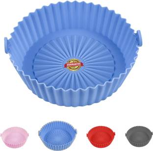 MGNLR Air Fryer Reusable Silicone Pot, Non-Stick Silicone (pack of 1 silicone pot) Airfryer Grill Pan