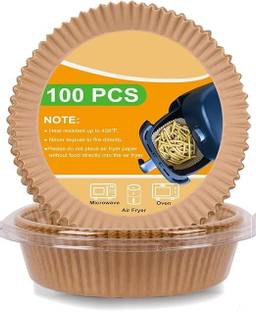 MARUTI TRENT Parchment for Baking Roasting Microwave (100 pcs ROUND Frying Paper) Airfryer Grill Pan