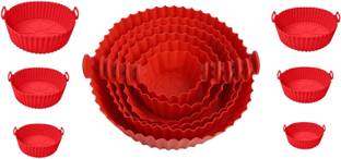 INDIWARRIOR Air Fryer Silicone Pot 6 pcs with Ear Handles, Silicone Pot Liner NGB22 Air Fryer