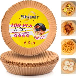 ITUSHA 100Pcs Disposable Paper Liner, Non-stick, Baking Paper & Oil-proof Paper Air Fryer
