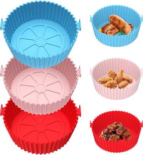 LIJIE 3 Round Silicon Air Fryer Tray Airfryer Tray