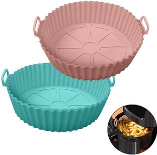JITAHARAY Air Fryer Liners I Round Silicone Basket Baking Tray Air Fryer