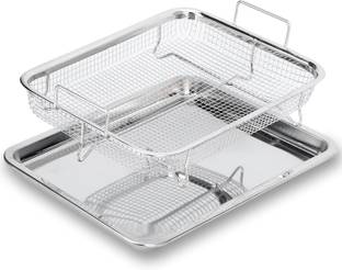 Kruvad Air Fryer Basket for Oven, Extra Large Oven Air Fryer Basket Airfryer Tray