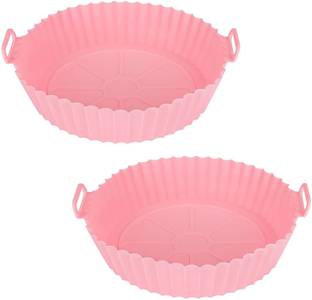 Uratech Air Fryer Silicone Basket Round,Airfryer Silicone Pot Bowl, Reusable Airfryer Tray