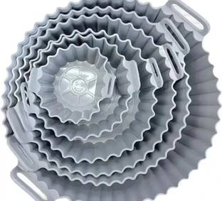 Tanlesa 6 Pieces Silicone Liners Round Food Safe Non Stick Air Fryer Basket Airfryer Tray