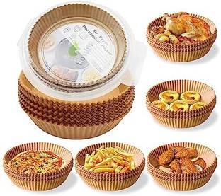 ZORIADA Fryer-Paper 50PCS Disposable Paper Liner, Non-stick, Baking Paper & Oil-proof Airfryer Tray