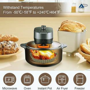 AnjaniputrA Air Fryer Liner - Nonstick Washable Silicone Air Fryer Basket pack of 1 Airfryer Tray