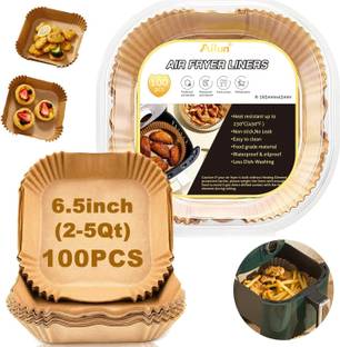 VALTUJA Fryer-Paper 100PCS Disposable Paper Liner, Non-stick, Baking Paper & Oil-proof Airfryer Tray