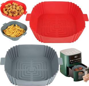 Kaito Pack Of 2 Square Silicone Tray – Oven, Microwave, and Fryer Safe Airfryer Tray