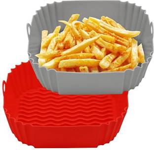 KESOL Square Airfryer Tray Red &Gray Perfect for your Airfryer Tray Tray