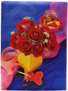 Cute Shopping Network Blue Album With red rose yellow heart_4x6Inch_80Pocket Album