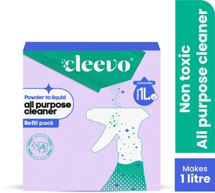 cleevo All Surface Cleaner Liquid Spray | 1L Refill Pack | Multipurpose | Lavender