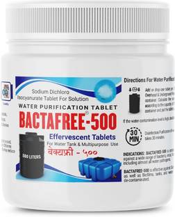 BACTAFREE 500 Water Purification Tablets-Disinfectant for Overhead & Underground Tank-50