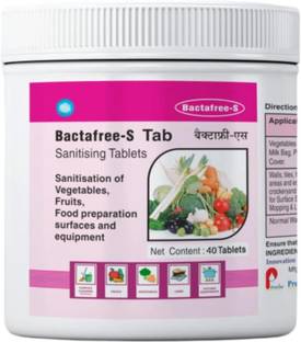 BACTAFREE S Vegetables and Fruits Wash - 40 Tablets Pack - Safely Clean, Disinfect Veggies