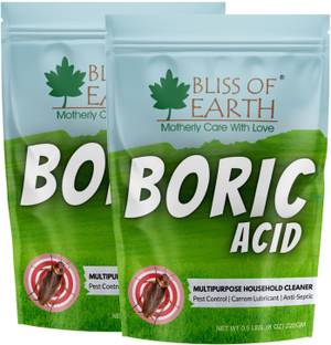 Bliss of Earth Boric Acid Powder Multipurpose kill Cockroach, Rice Preservative, Carrom Powder