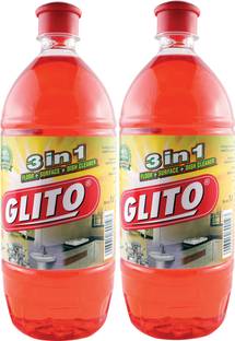 GLITO 3 in 1 Multipurpose Perfumed Cleaner - 1000 Ml, Pack of 2