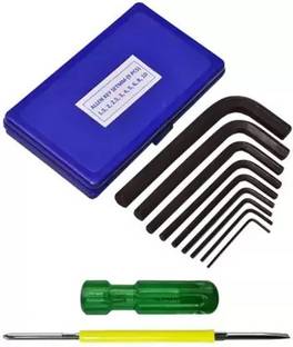 Ubod UD1-Heavy Duty 9 Pcs Kit For Bike/Cycle/Guitar With 4 Inch Screwdriver Allen Key Set