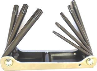 Inditrust new High Quality 8pc folding Torx allen key Size T9 T10 T15 T20 T25 T27 T30 &T40 Folding Allen Key Set